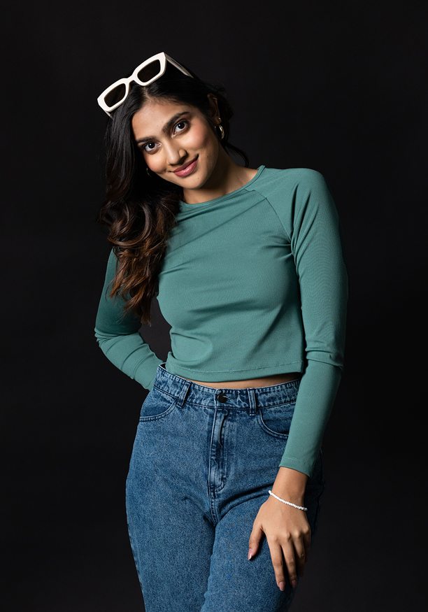 EDITH GREEN LONG SLEEVE TSHIRT